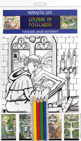 Monastic Life - A5 Colour-in Postcards - TimeLine Gifts